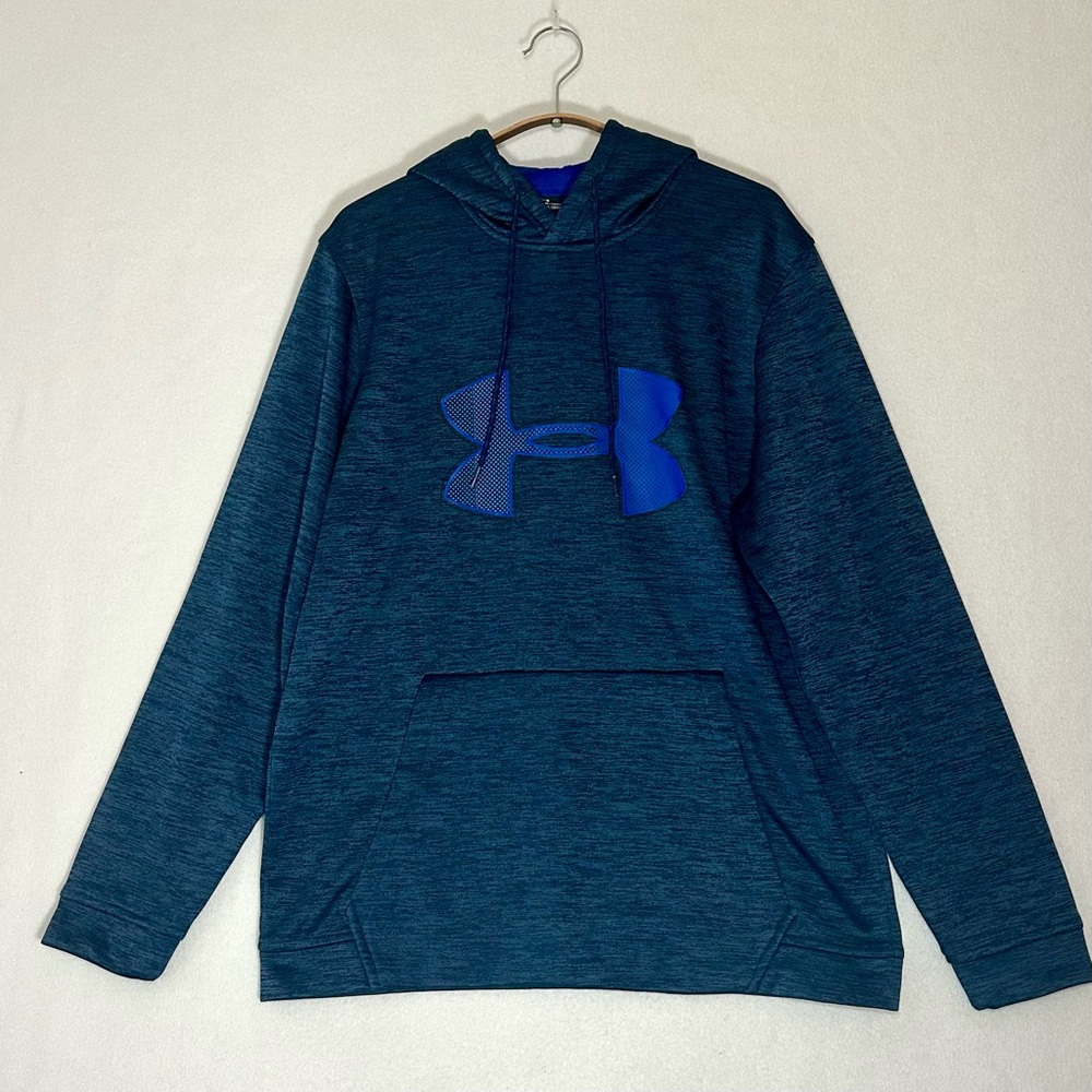 UA Under Armour Men Hoodie Pullover Fleece Big Logo Size L